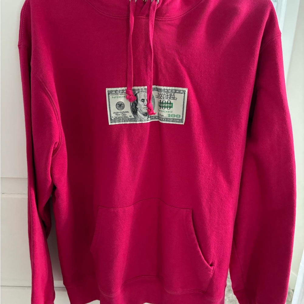 Supreme Pink Hoodie with Graphic Print